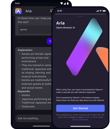 ChatGPTとAria AI